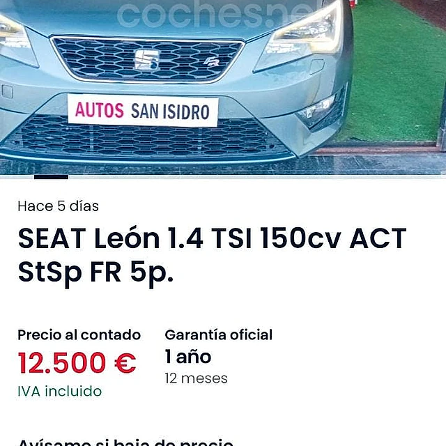 Talleres San Isidro carros en venta Seat